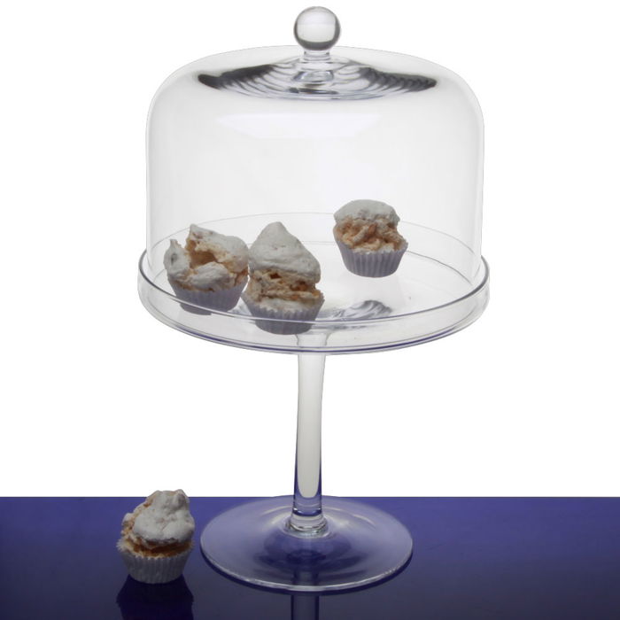 Avet Pastelera con Pie y Tapa de Cristal, 24 cm, Altura 40 cm Avet Pastelera con Pie y Tapa de Cristal, 24 cm, Altura 40 cm